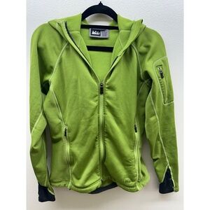 REI Women’s Power Stretch Fleece Full Zip Hoodie Size Small